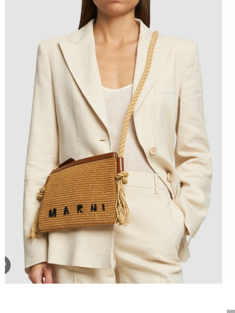 Marni Marcel Logo Embroidered Crossbody Bag - Picture 2 of 6